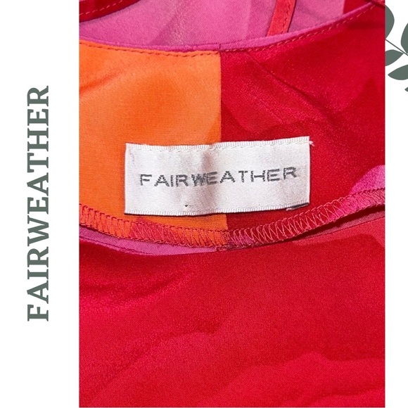 🛍️3/$40 Vintage 90’s Fairweather Floral Sleevelesss Open Back Red and Pink Large - Picture 6 of 6
